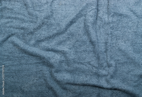 Gray hotel towel wave texture or material close up