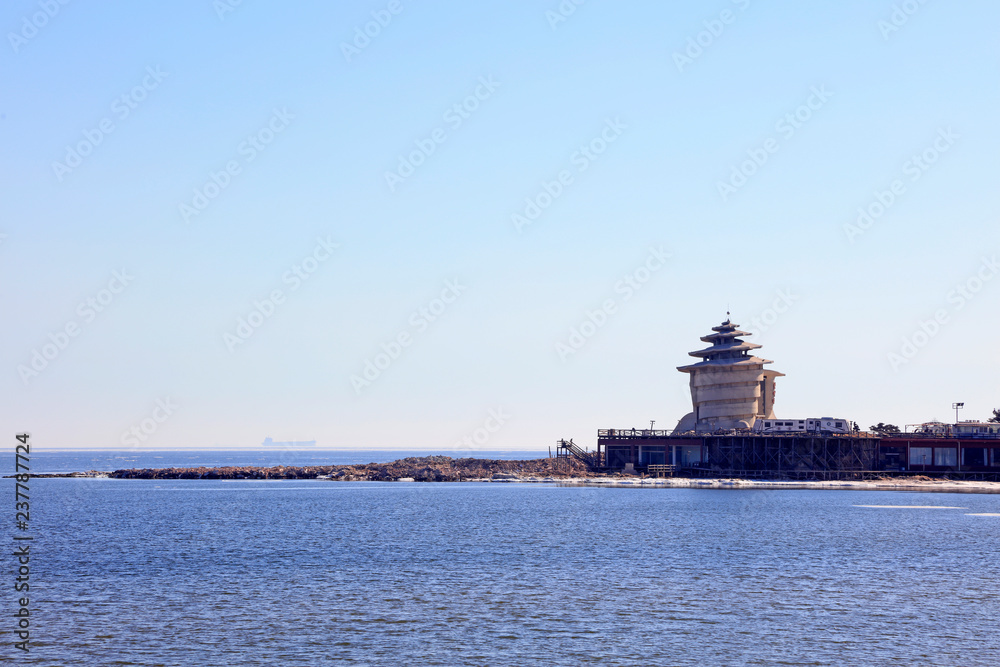 BiLuo tower park natural scenery, qinhuangdao city, hebei province, China
