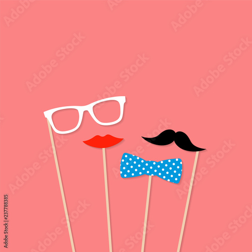 Photo booth props. Vector