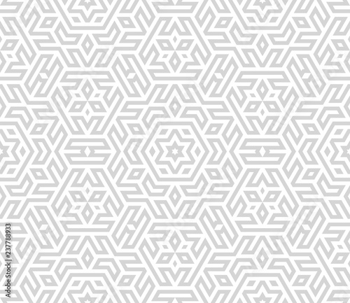 Vector gray seamless pattern. Abstract geometric pattern.