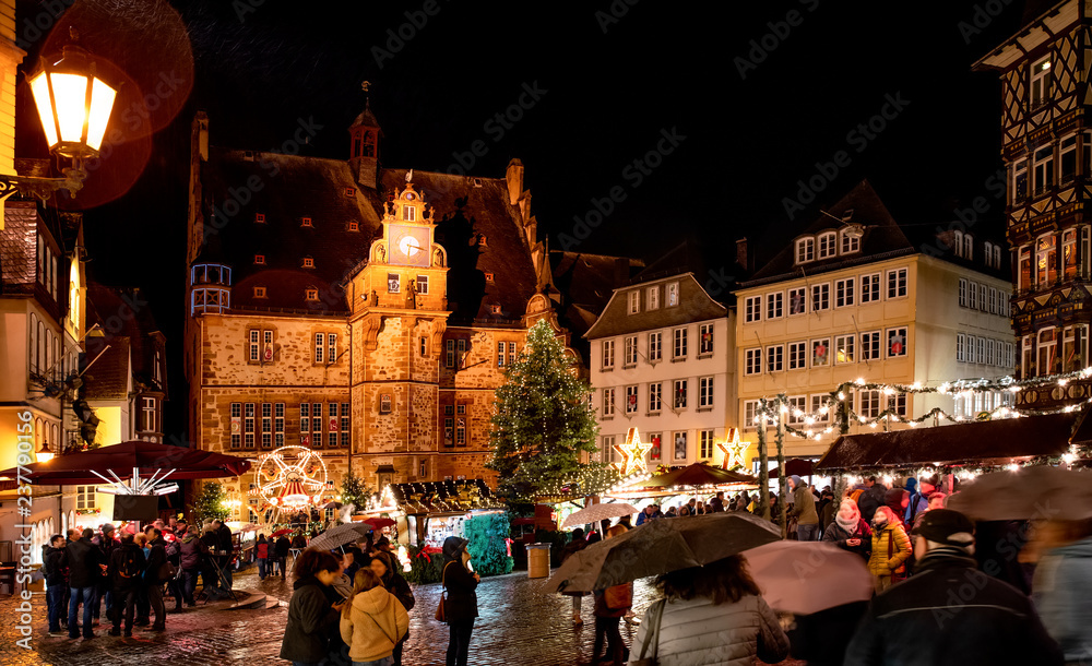 Naklejka premium Marburg Weihnachtsmarkt