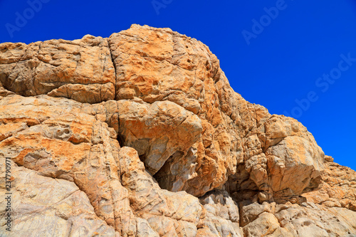 Rocks under the blue sky