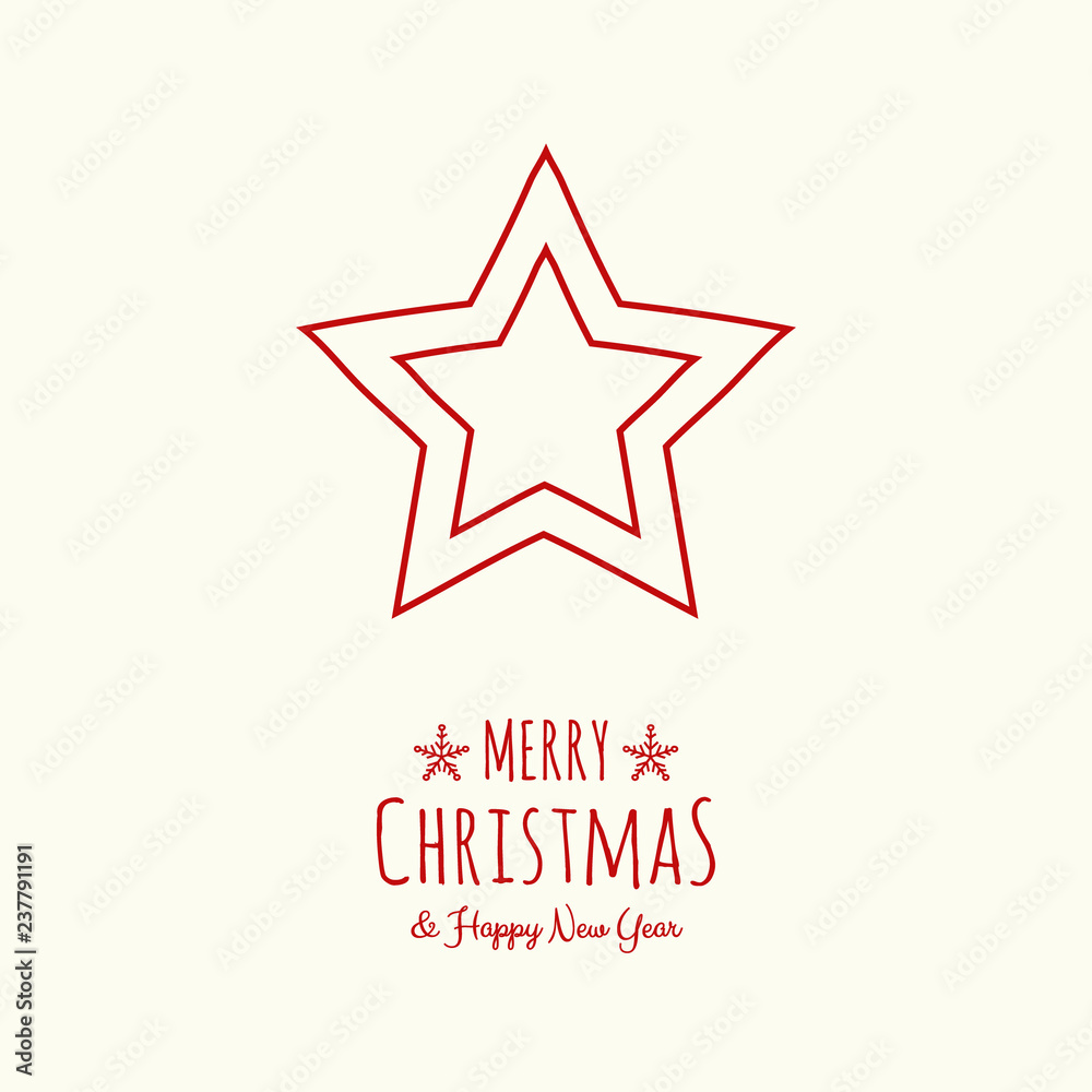 Design of Christmas star with wishes and ornaments. Vector. Design of Christmas star with wishes and ornaments. Vector.