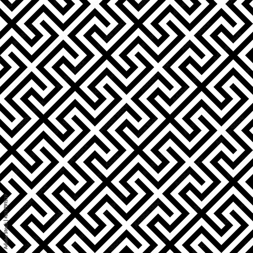 Abstract geometric pattern. Vector seamless linear pattern.