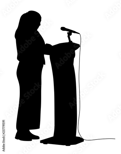 Woman public speaking