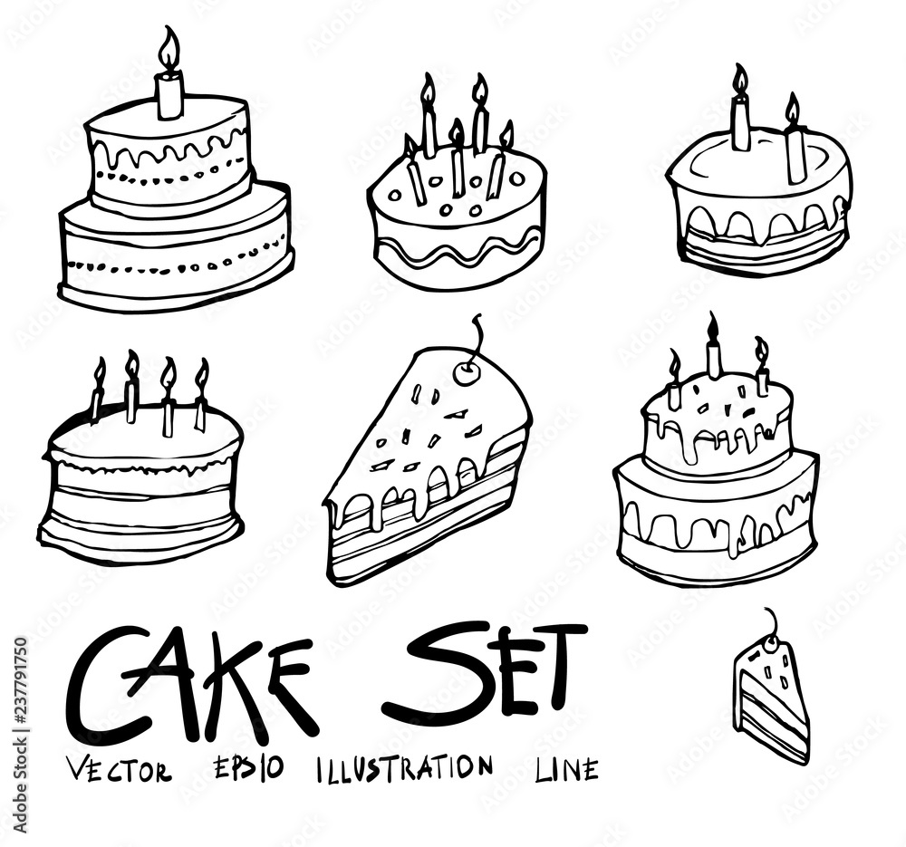 Birthday Cake Sketch Stock Illustrations – 14,551 Birthday Cake Sketch  Stock Illustrations, Vectors & Clipart - Dreamstime