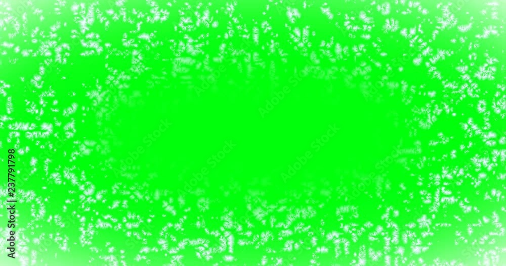 Green screen frozing with white snowflakes and in the middle left empty place for your company logo. Alpha channel. Green screen frozing with white snowflakes and in the middle left empty place for your company logo. Alpha channel.