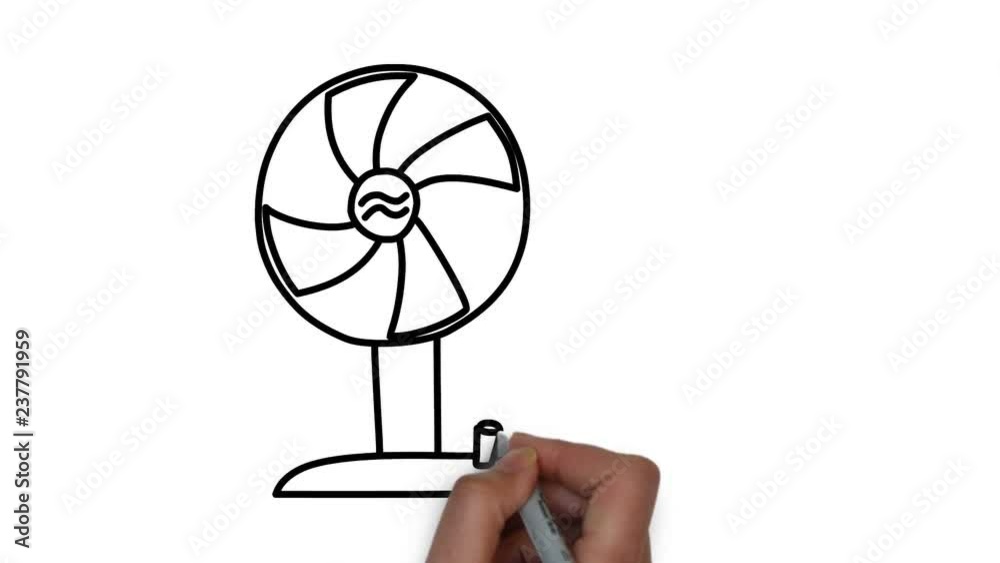 Animation of old electric fan Animation of old electric fan