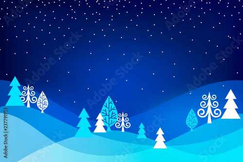 vector christmas background. template. winter decorative landscape