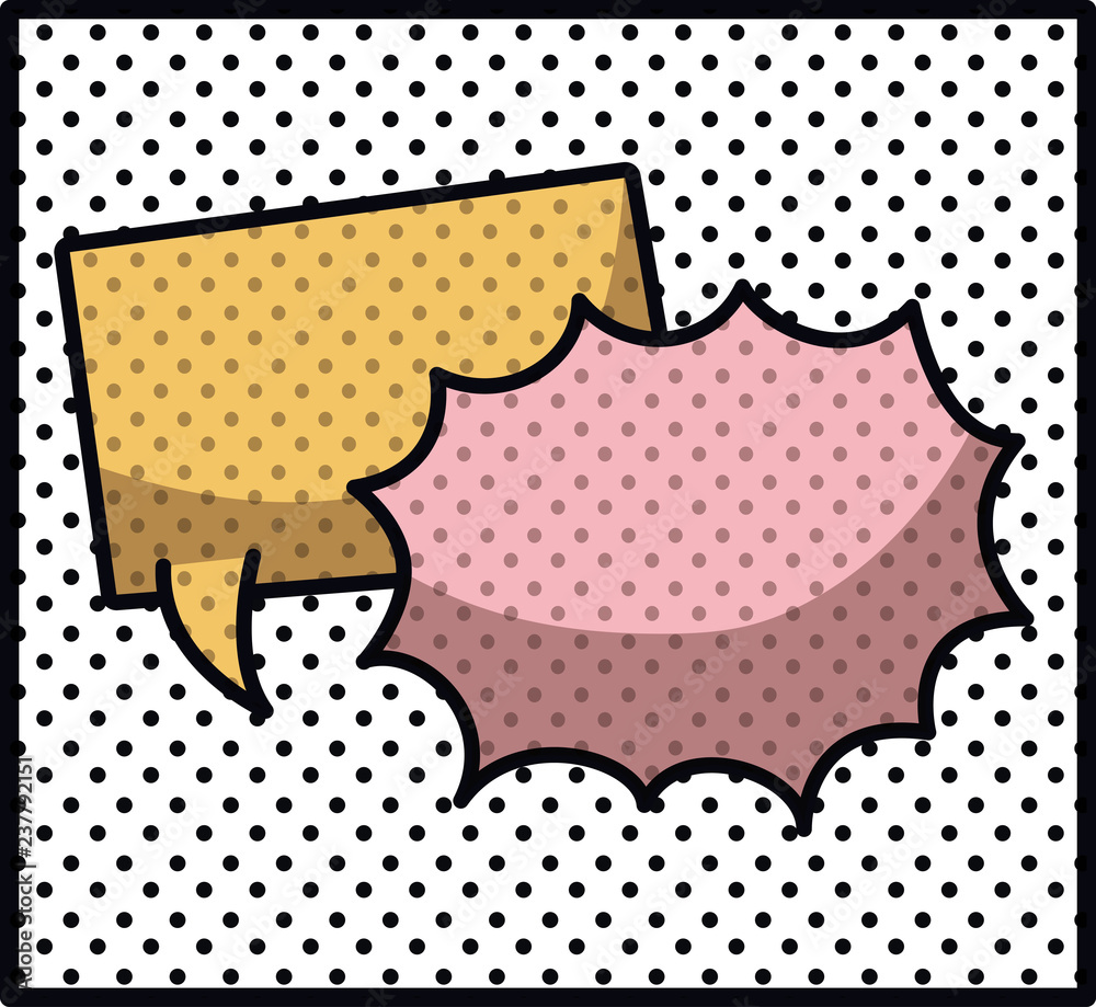 © grgroup - two speech bubbles pop art style © grgroup - two speech bubbles pop art style