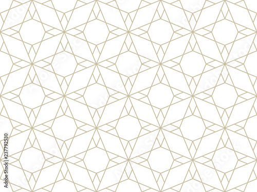 Vector geometric seamless pattern. Linear beige pattern.