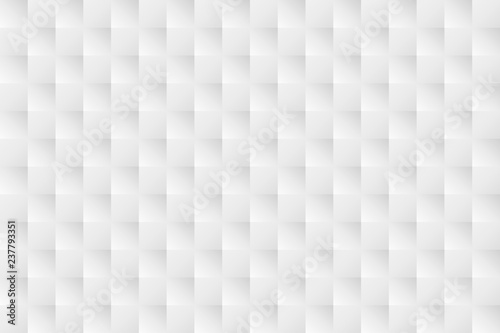 Fototapeta Naklejka Na Ścianę i Meble -  Vector white horizontal background. Seamless volumetric geometric pattern. Modern seamless pattern.