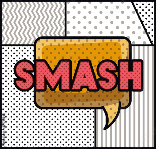 expression bubble with smash pop art style