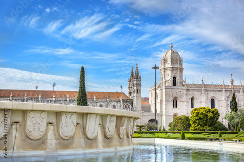 The Jeronimo Monastery in Lisbon, Portugal, one of the most famous touristic places in the city