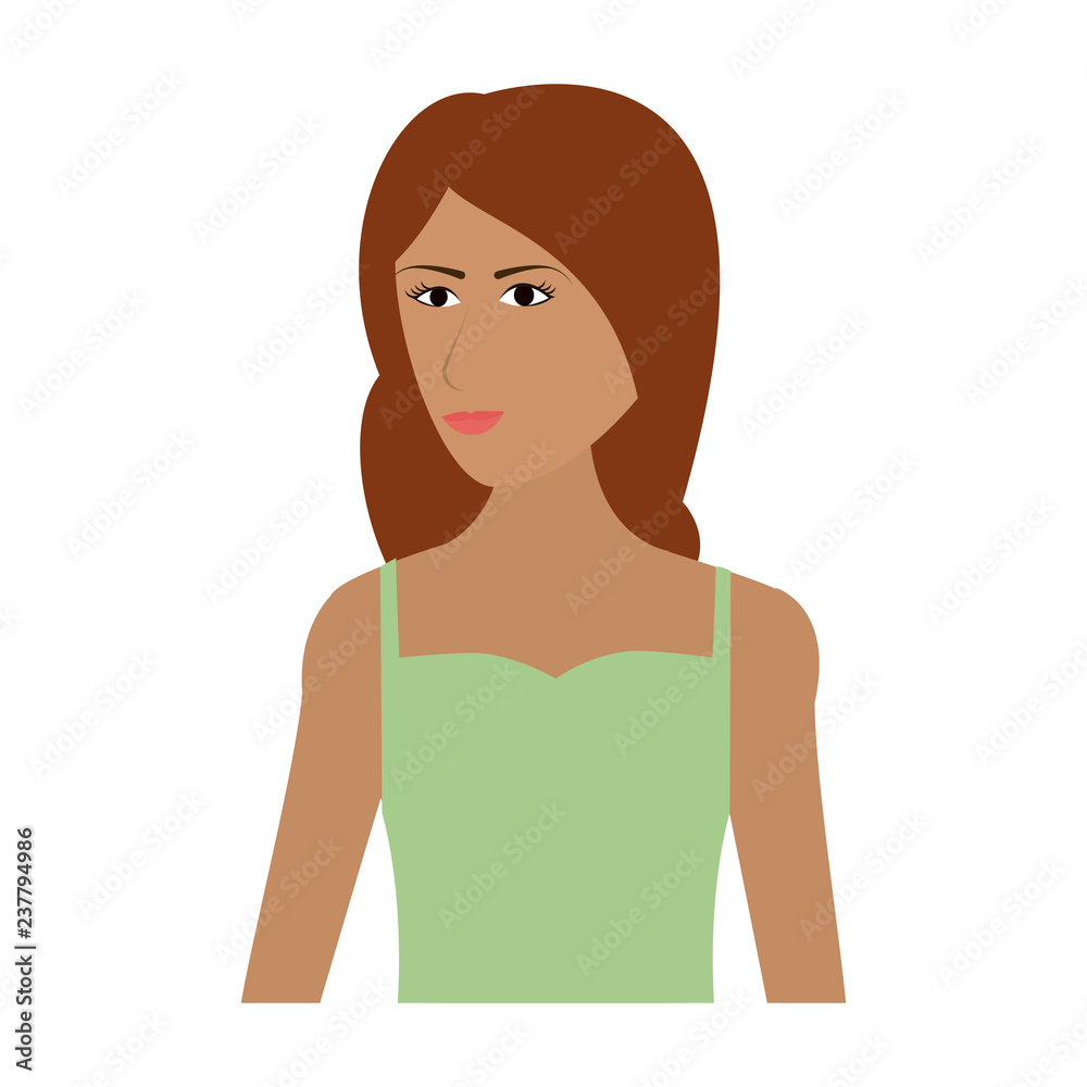 Young woman cartoon Young woman cartoon