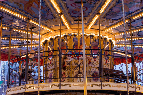 Large children's carousel. Winter carousel creeping. © Светлана Высокос