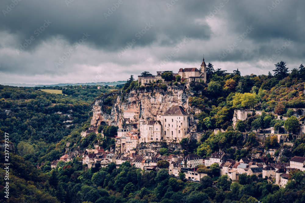 The small mediaval village of Rocamadour in the Dordogne valley