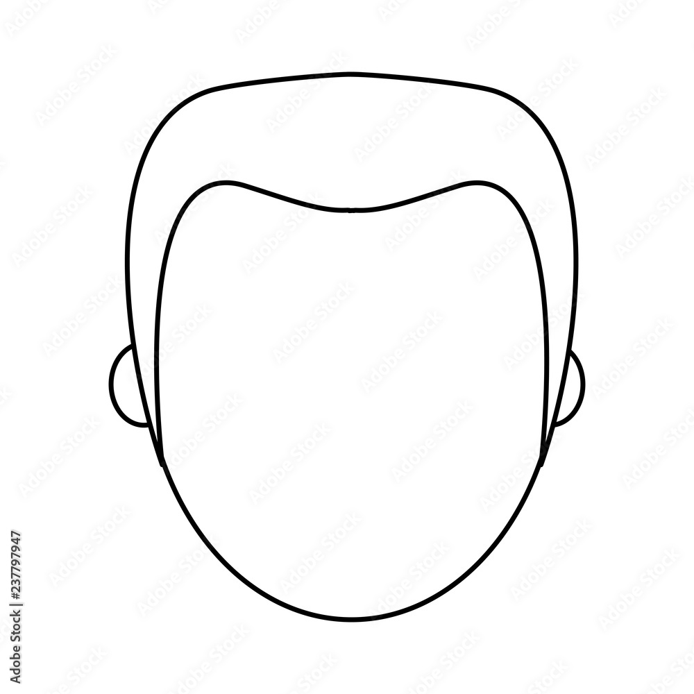 Man faceless head in black and white Man faceless head in black and white