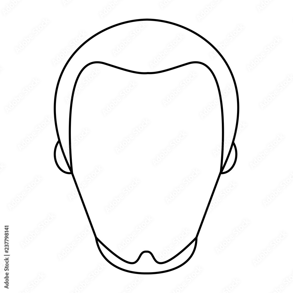 Man faceless head in black and white Man faceless head in black and white