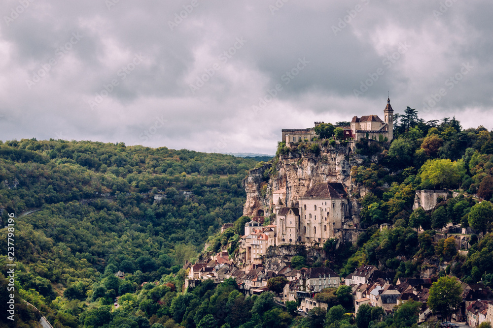 The small mediaval village of Rocamadour in the Dordogne valley