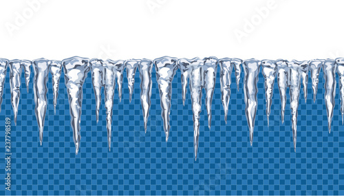 icicles isolated on transparent background