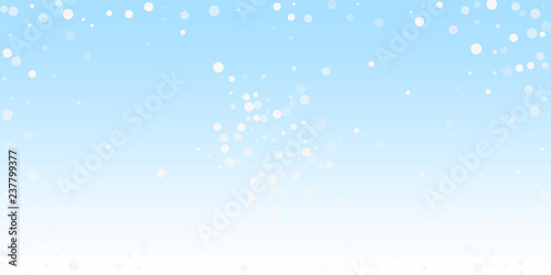 White dots Christmas background. Subtle flying sno