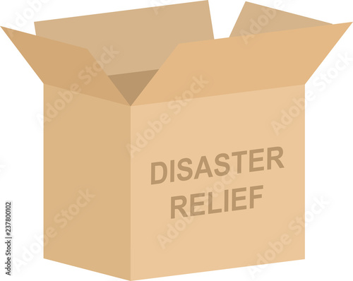 Disaster Relief Charity Box Vector