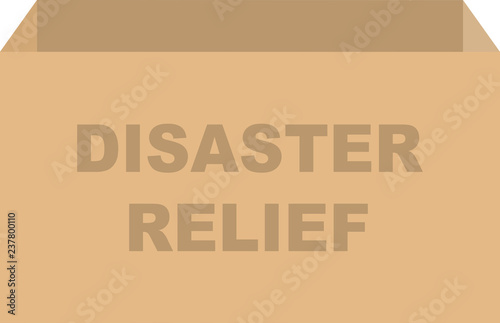 Disaster Relief Donation Box Vector