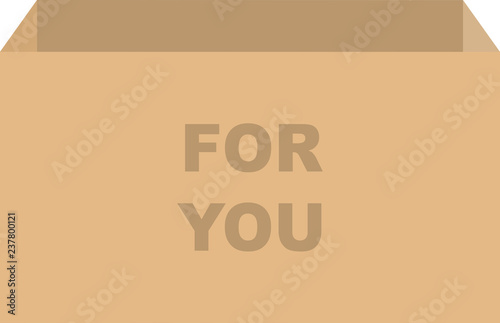 For You Gift Box Vector