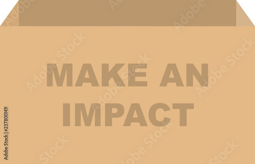 Make An Impact Donation Box Vector