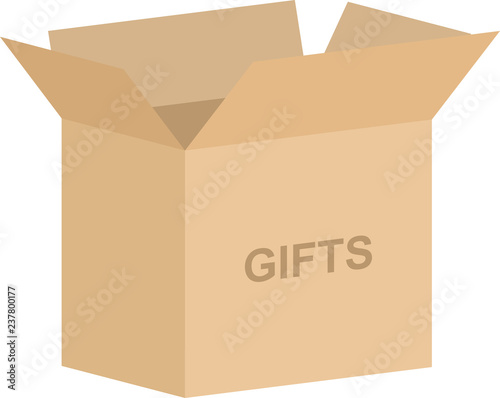 Open Gift Box Vector