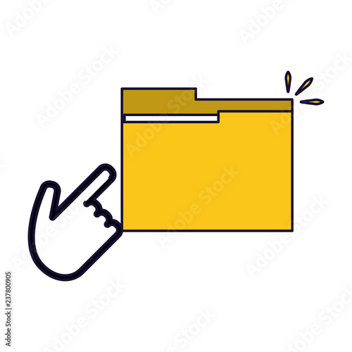 Cursor click hand on folder