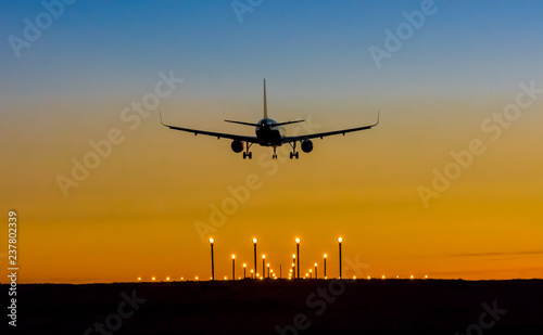 Landing at Sunset