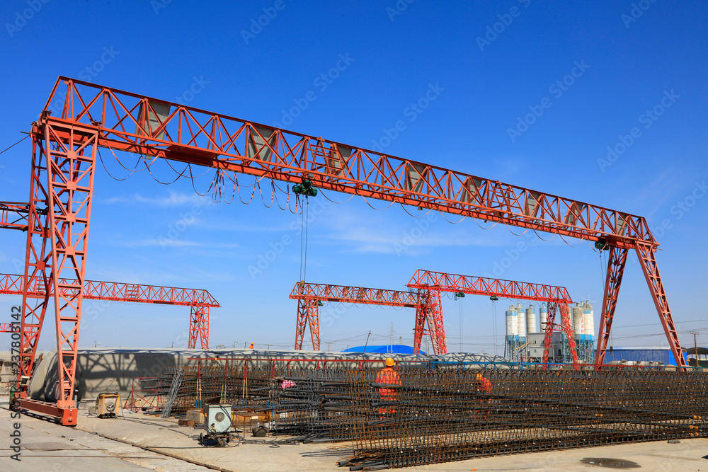 Crane beam in a factory