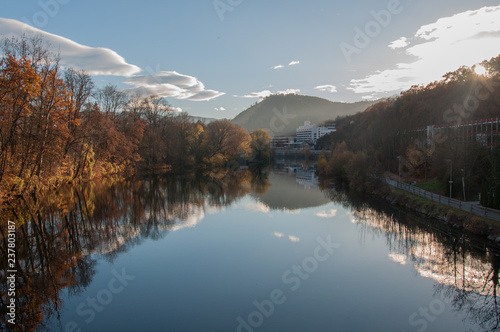 autumnal view in leoben, styria
