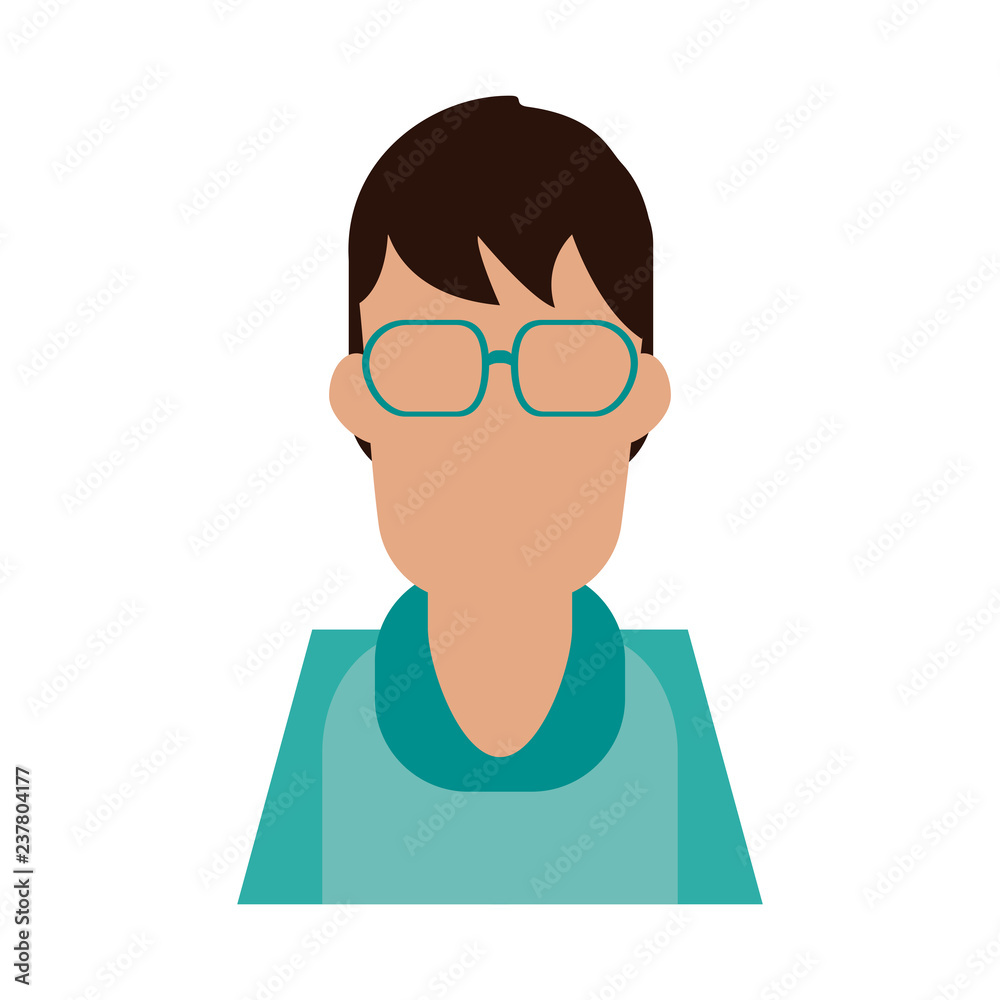 Man faceless profile