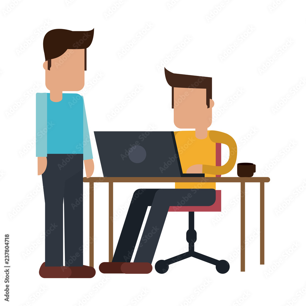 Working with computer avatar Working with computer avatar