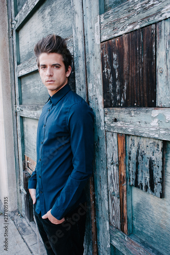 Portrait of young male model