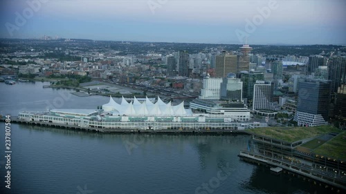 Aerial view Vancouver Harbour British Columbia Canada photo