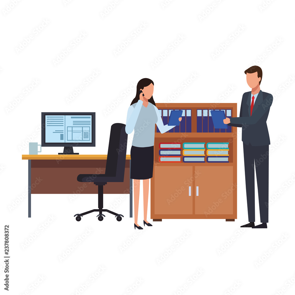 Business people and office Business people and office