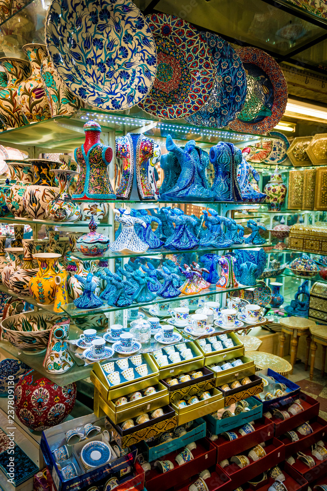 Fototapeta premium Turkish ceramics on the market