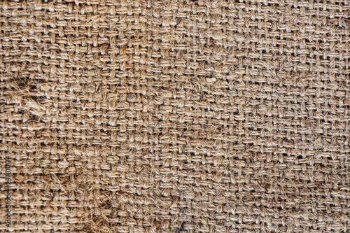 Background and texture of jute canvas