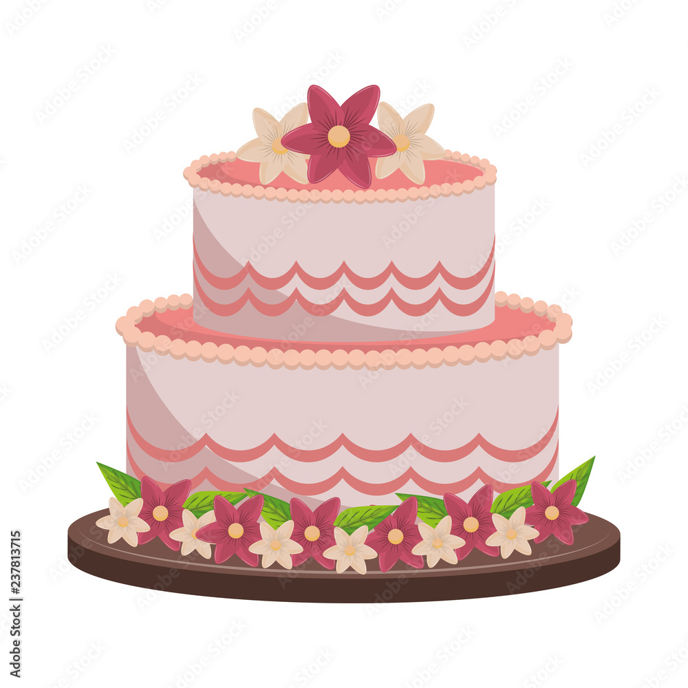 Big cake with flowers Big cake with flowers