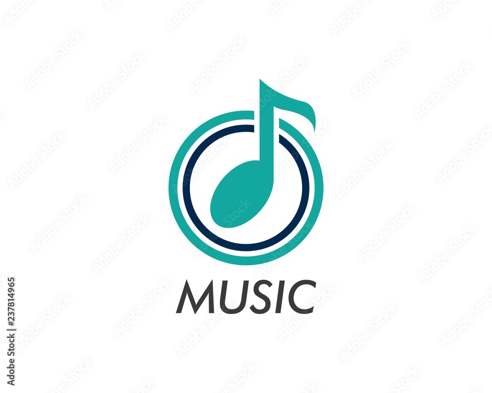 Music note vector icon 