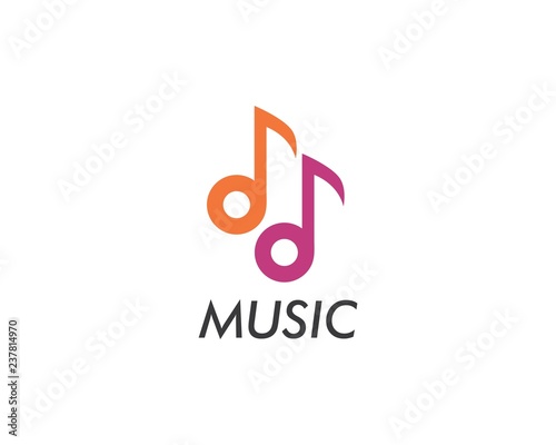 Music note vector icon 