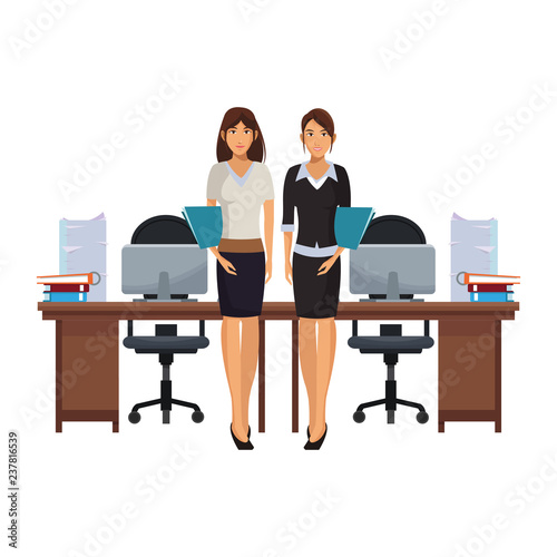 business coworkers executives cartoon