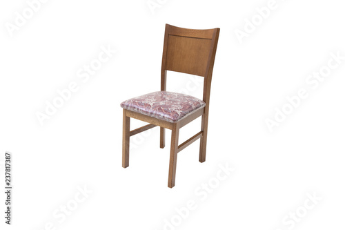 Wood chair. Object isolated of background