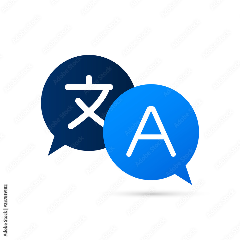 Online translator concept isometric vector illustration. Smartphone with flags of different states and world map on the screen concept translator app. Vector illustration.