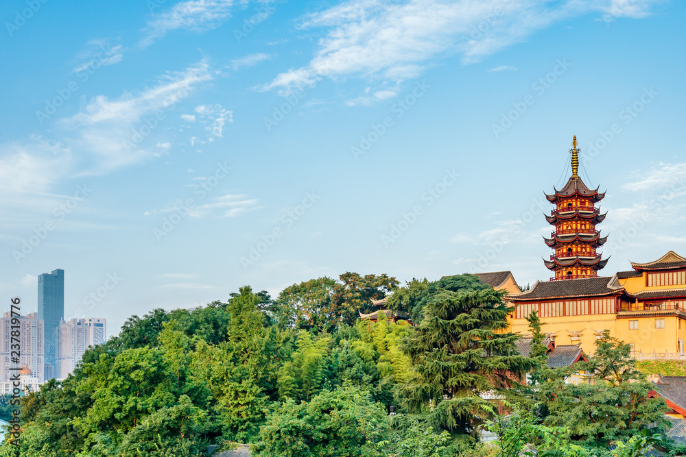 Early morning scenery of Jiming Temple in Nanjing, Jiangsu Province, China Early morning scenery of Jiming Temple in Nanjing, Jiangsu Province, China