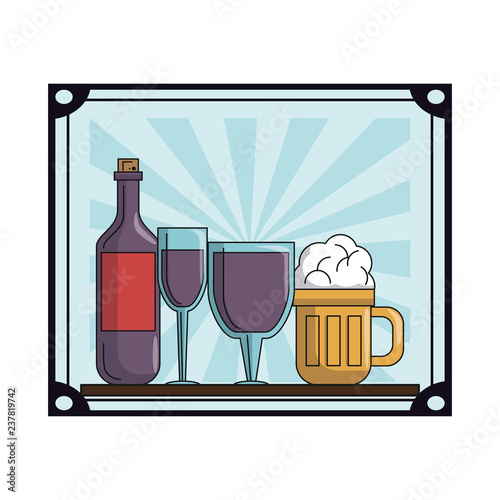 delicious alcoholic drinks cartoon